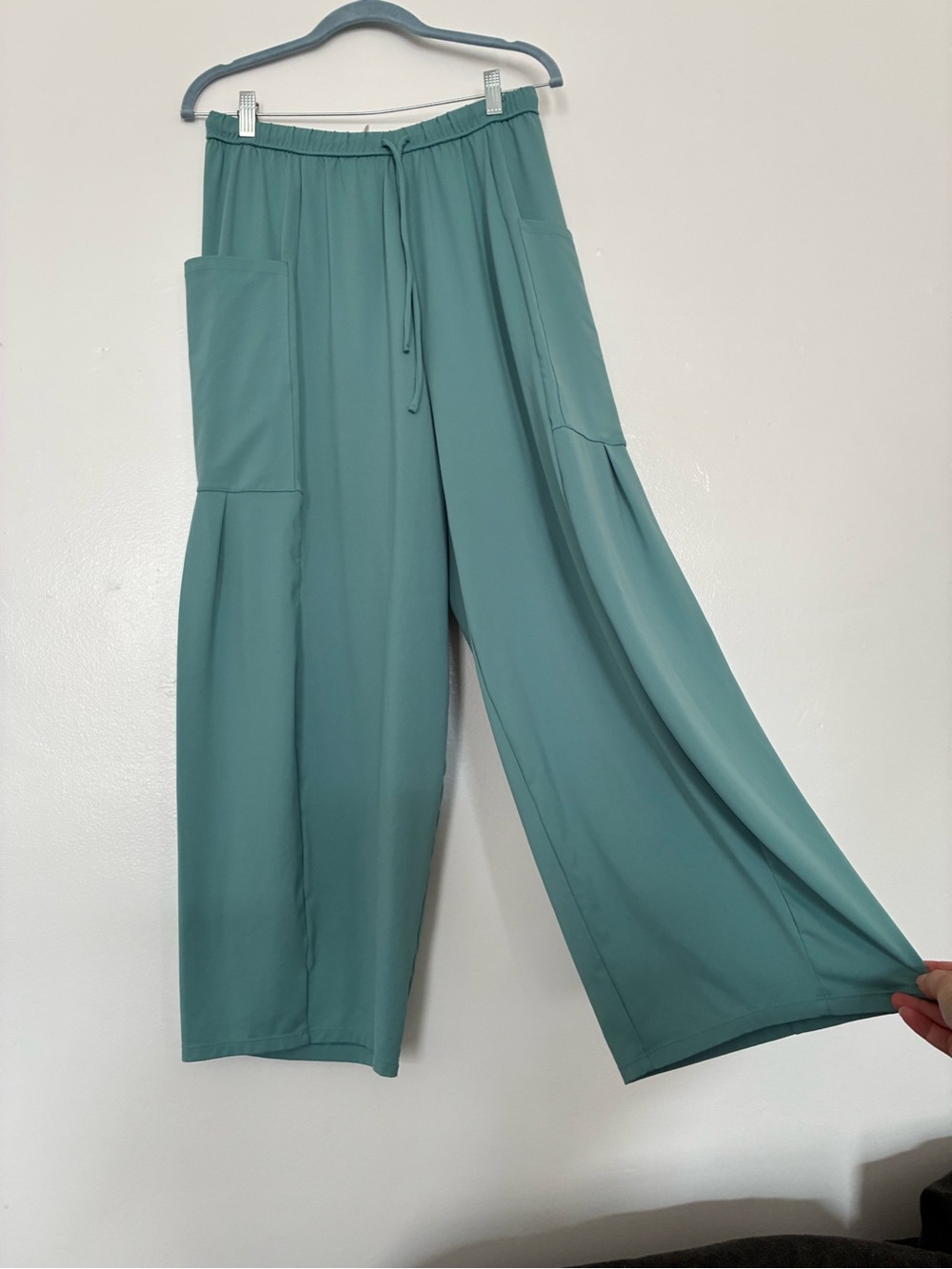 Halara teal polyester & elastane pants with pockets